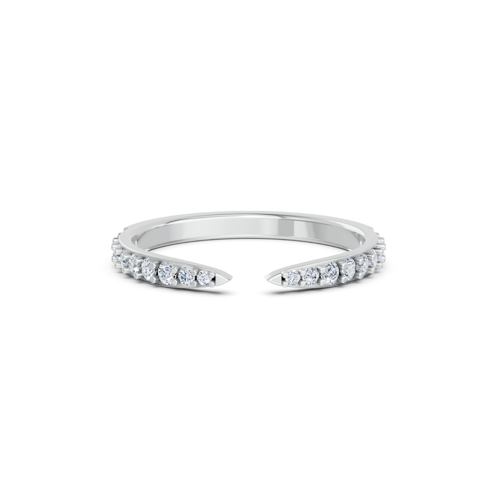 RNN75 Open Pavé Diamond Band — view 3
