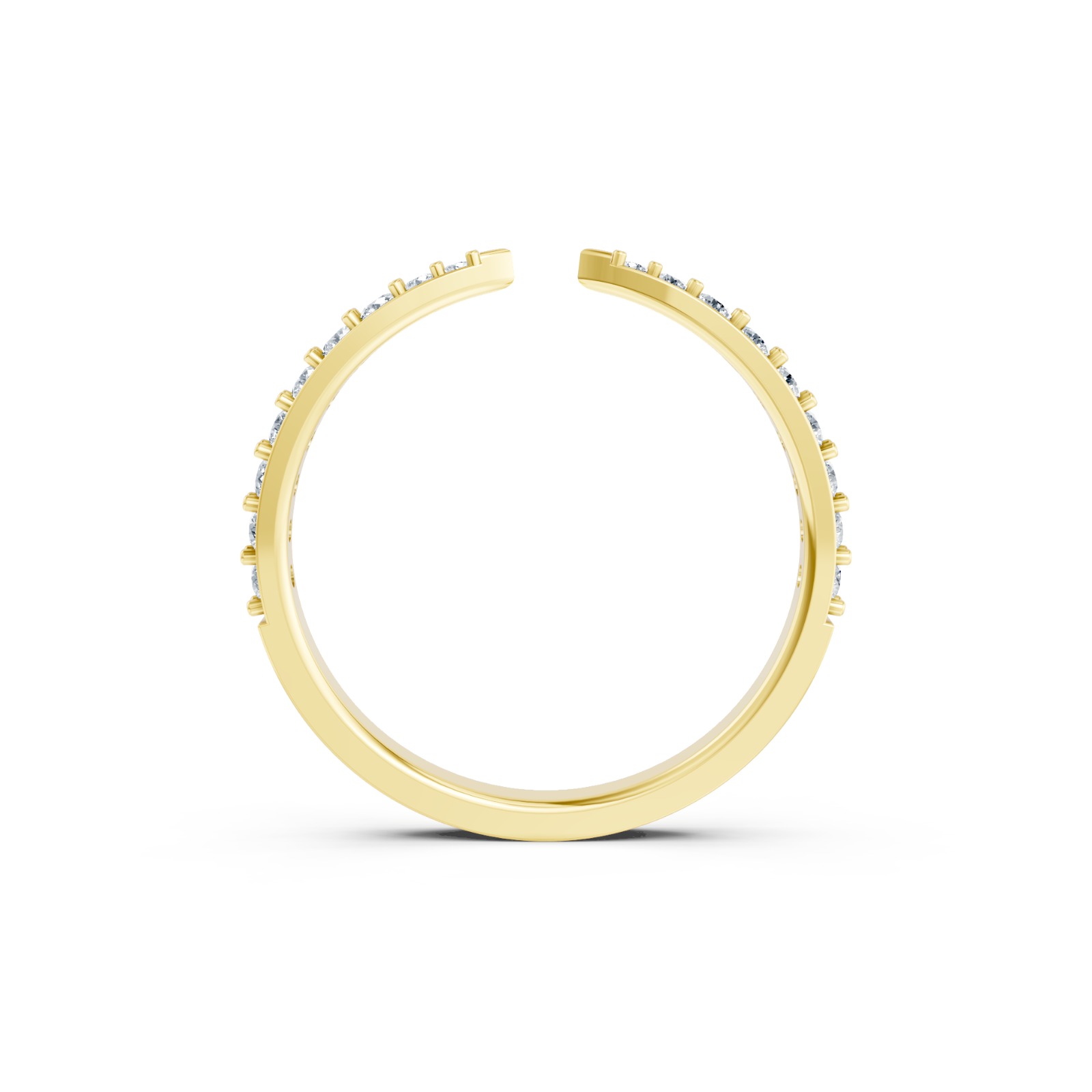 RNN75 Open Pavé Diamond Band — view 9