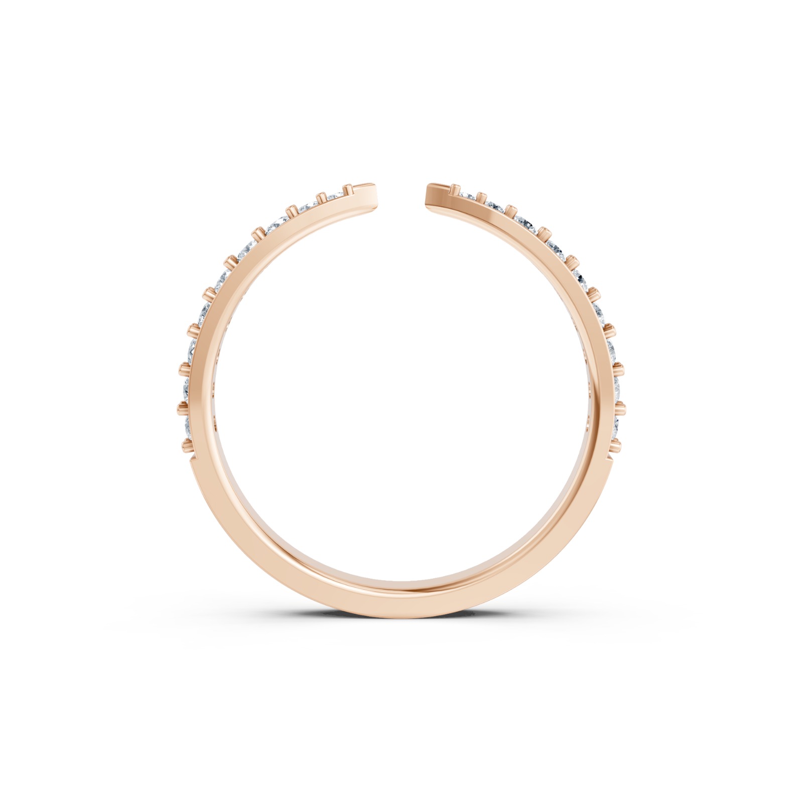 RNN75 Open Pavé Diamond Band — view 11