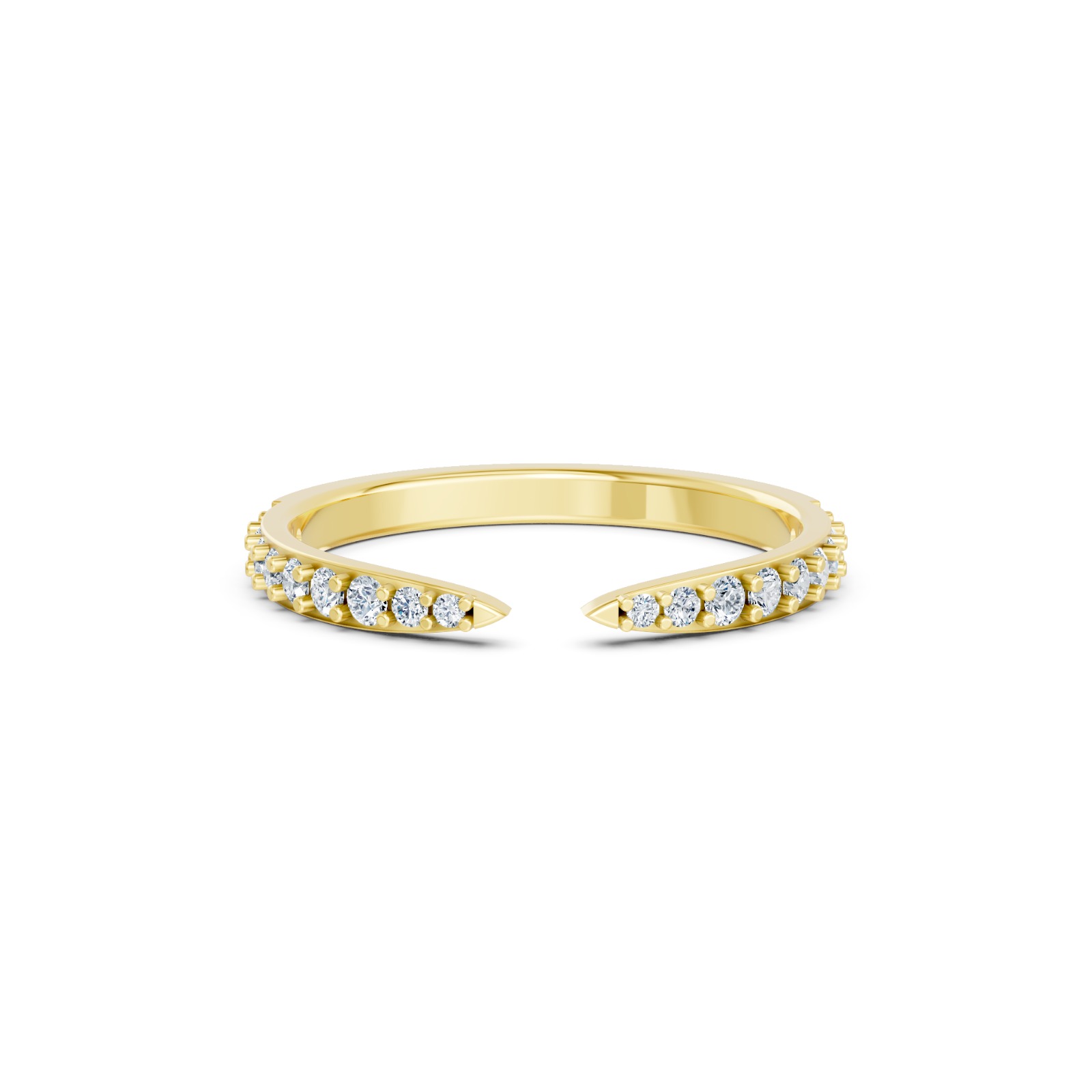 RNN75 Open Pavé Diamond Band — view 12