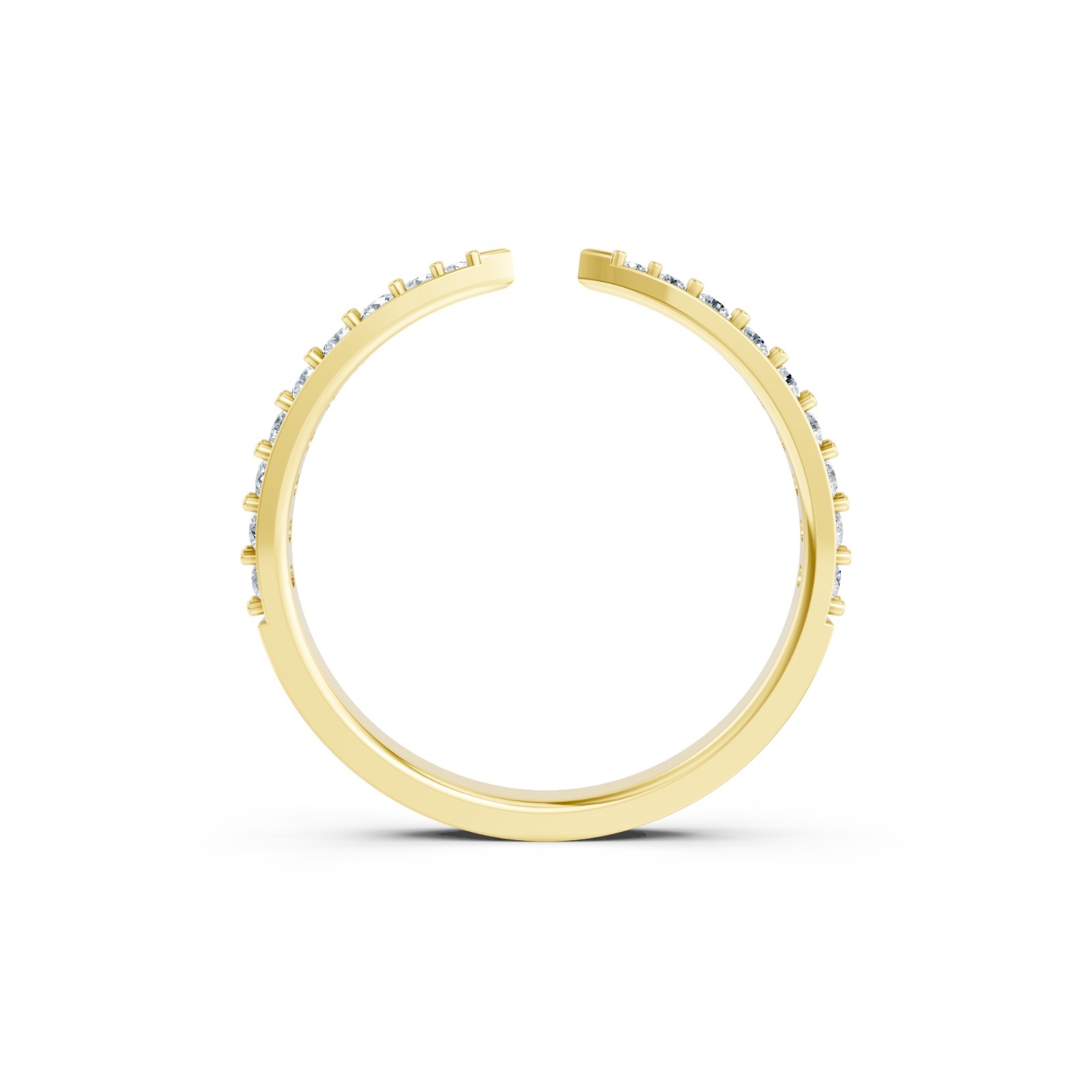 RNN75 Open Pavé Diamond Band — view 13