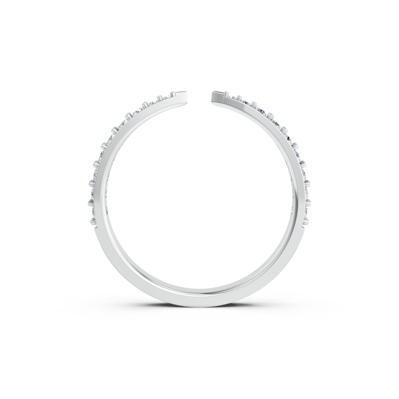 RNN75 Open Pavé Diamond Band — view 14