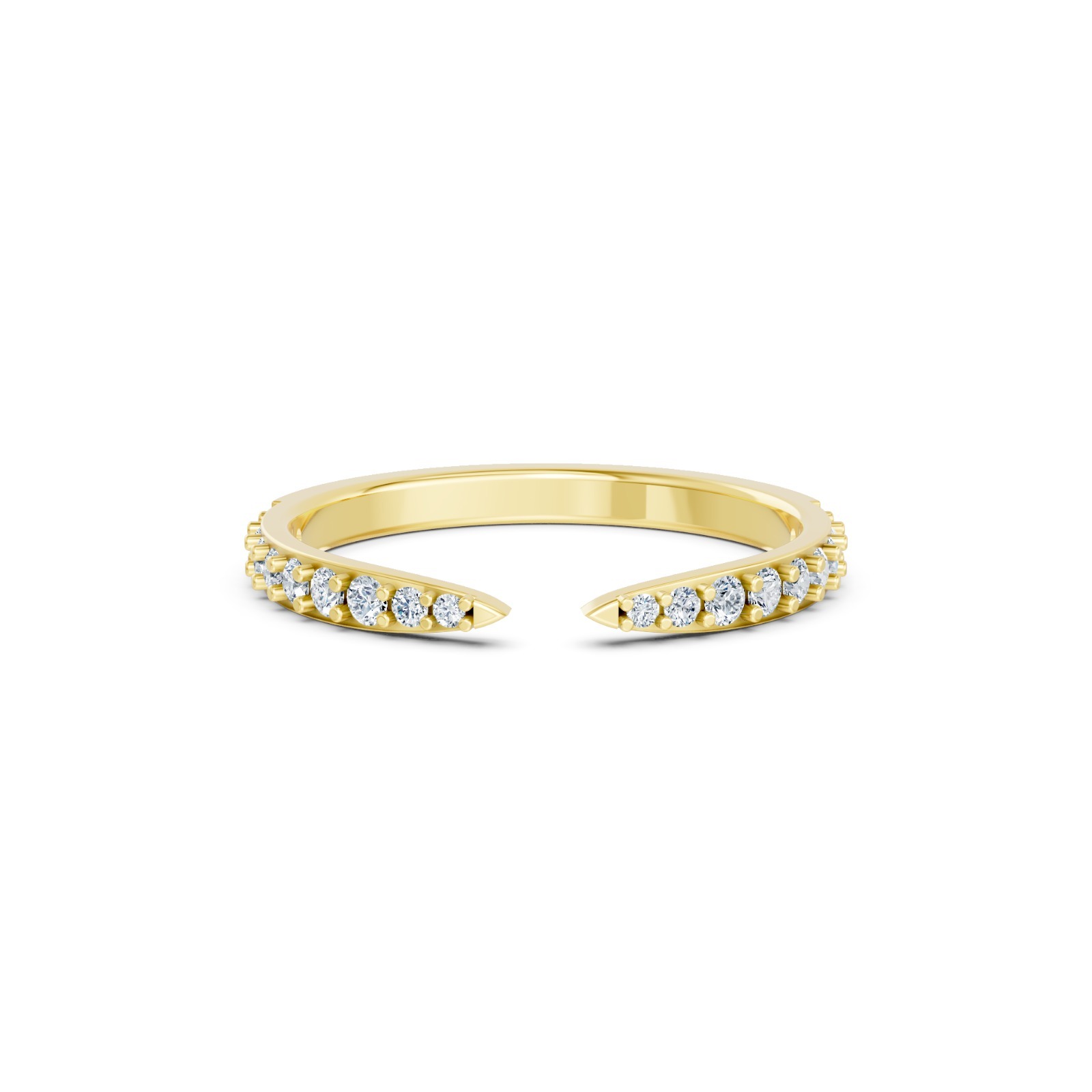 RNN75 Open Pavé Diamond Band — view 16