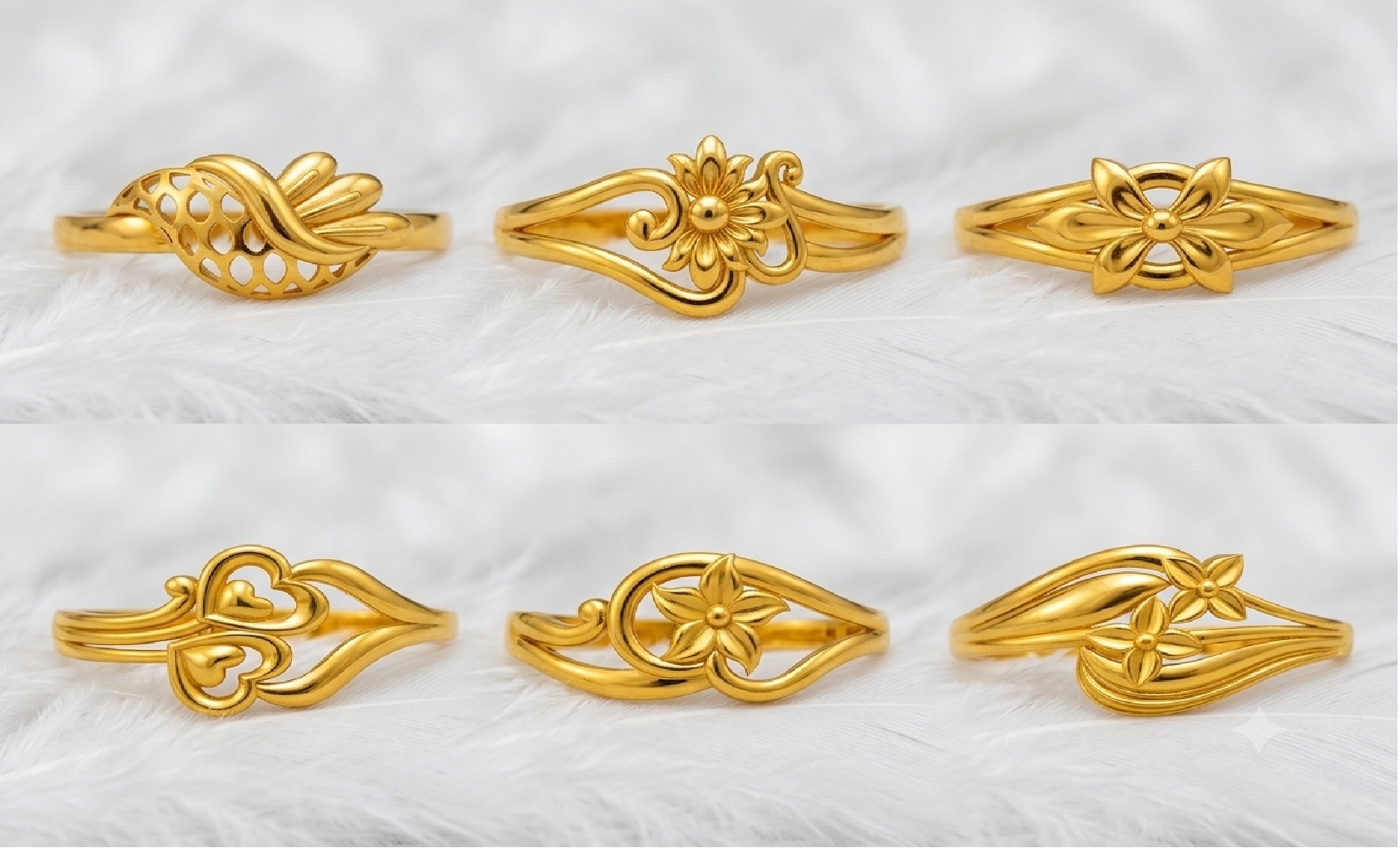 Ladies Paper Casting Rings LR Lot -1