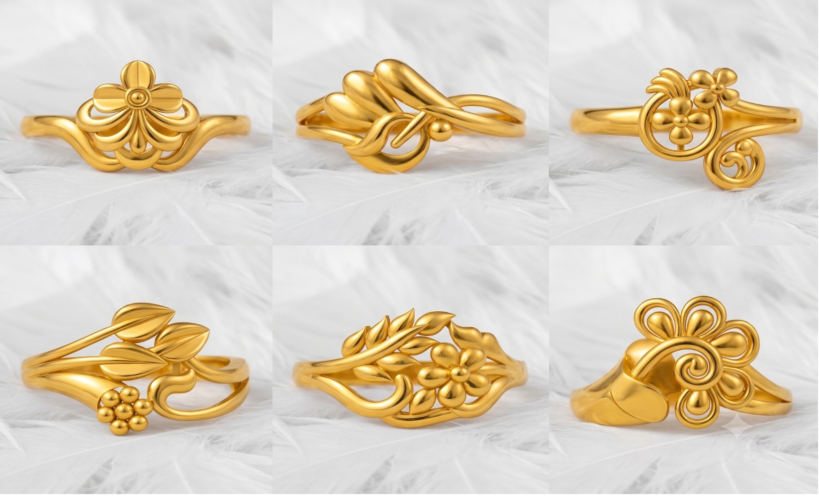 Ladies Paper Casting Rings LR Lot -2